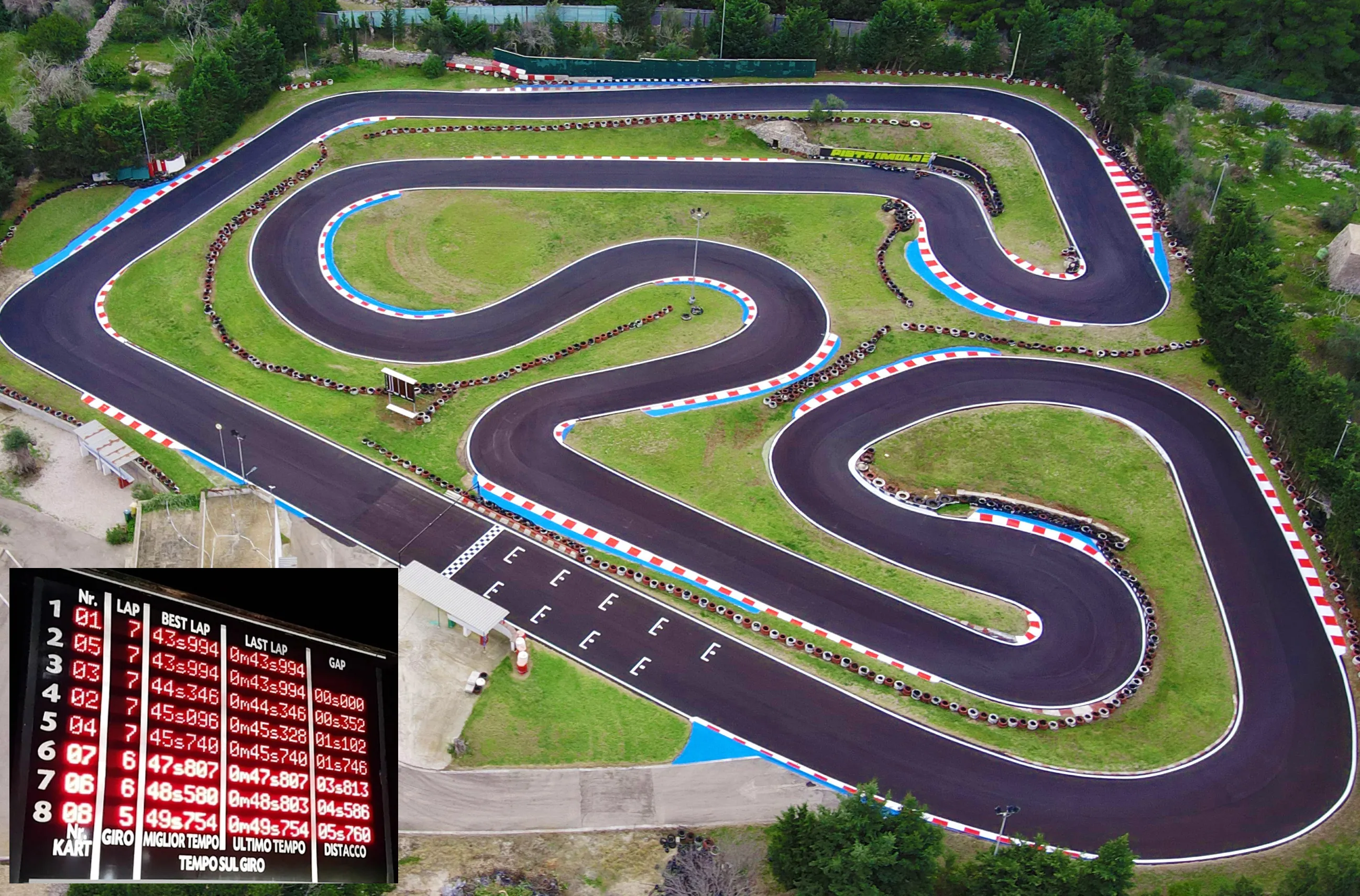 Vista aerea del circuito Imola2 a Morciano di Leuca